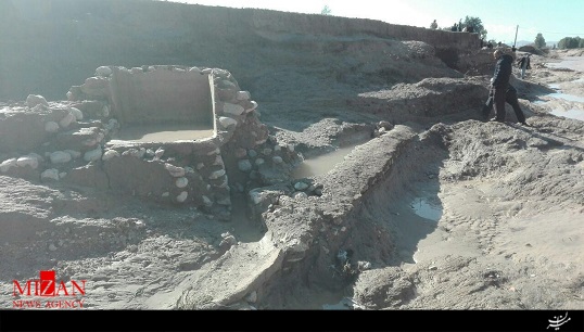 سیلاب و کشف قبرستانی 700 ساله + فیلم
