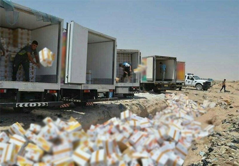 سوزاندان چند کامیون لبنیات ایرانی در عراق +تصاویر