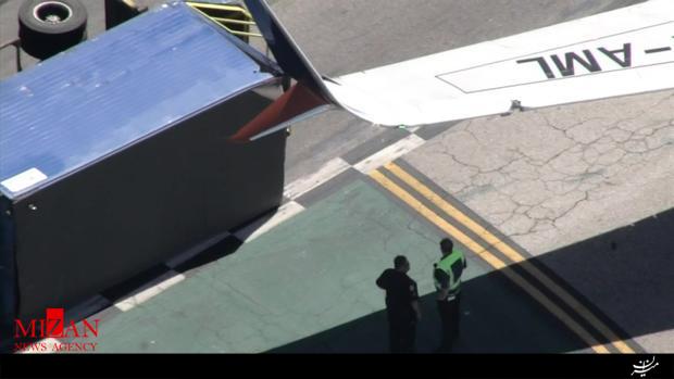 برخورد هواپیمای مسافربری با یک کامیون در فرودگاه لس‌ آنجلس