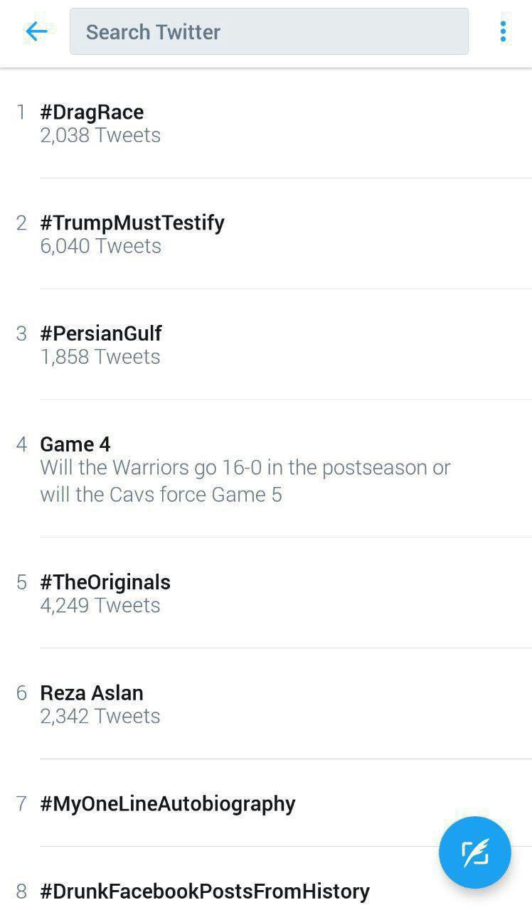 هشتگ #persiangul پرکاربردترین واژه توئیتر شد