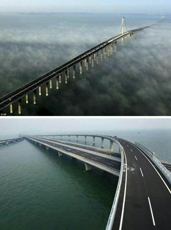 تصویر/ طولانی‌ترین پل دریایی جهان