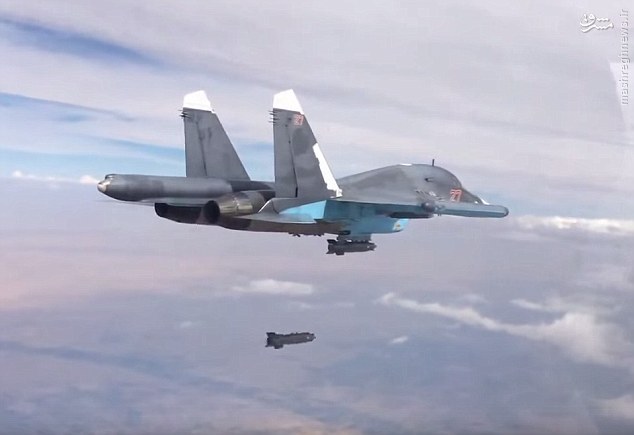 تصاویر/ پرتاب دقیق ترین بمب های روسیه بر داعش