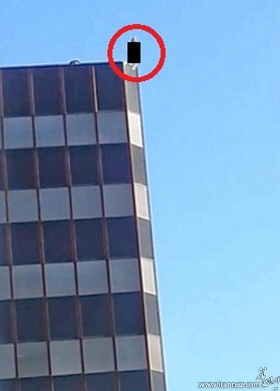 خودکشی این زن از بالای یک برج+ عکس
