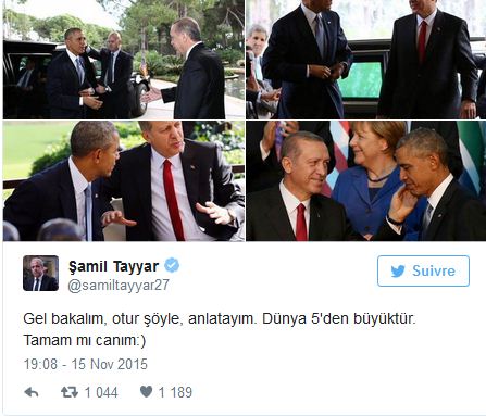 وقتی اردوغان به اوباما روحیه می‌دهد؟! + فیلم