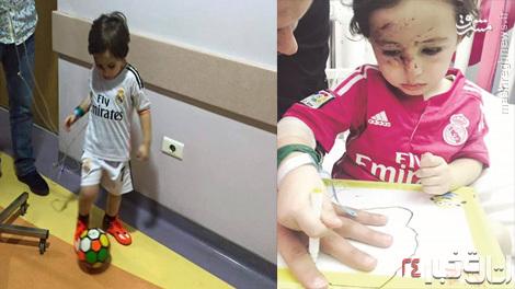 تماس تلفنی رونالدو با کودک مجروح لبنانی +عکس