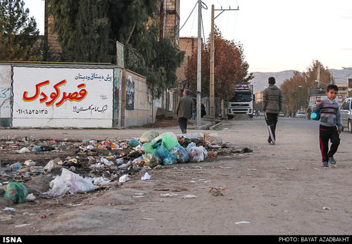 تلمبار شدن زباله ها در سطح شهر کوهدشت و بی توجهی مسئولین +تصاویر