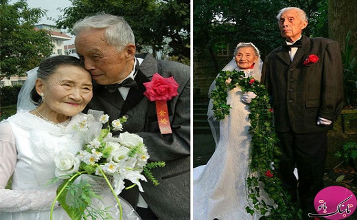 بازآفرینی روز ازدواج پس از هفتاد سال + عکس