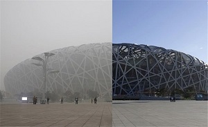 «پکن» قبل و بعد از آلودگی+تصاویر