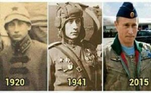 شباهت عجيب پوتين به سرباز روسي در 76 سال پيش + عکس