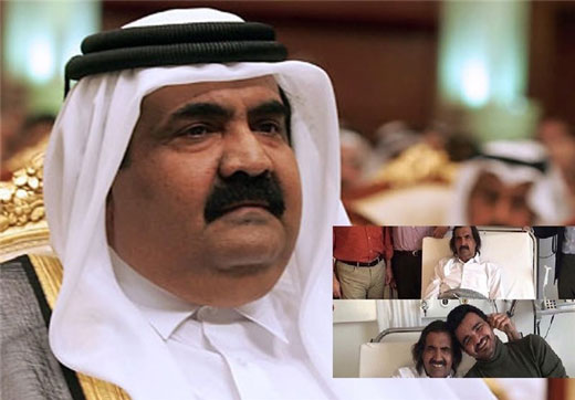 امیر سابق قطر بستری شد + عکس