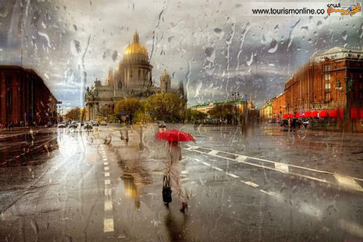 روسیه در یک روز بارانی شبیه به یک نقاشی است! + تصاویر