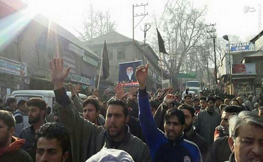 اعتراض مردم کشمیر به اعدام شیخ نمر + عکس
