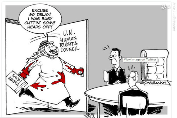 کاریکاتورهای روزنامه انگلیسی علیه جنایات آل‌سعود