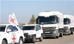 کامیون‌های حمل کمک‌های انسان دوستانه وارد 