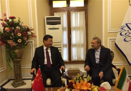 دیدار لاریجانی با رئیس جمهوری خلق چین