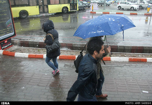 بارش برف در تبریز + تصاویر