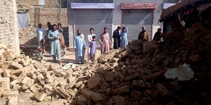 زمین لرزه در پاکستان با ده‌ها کشته و مجروح