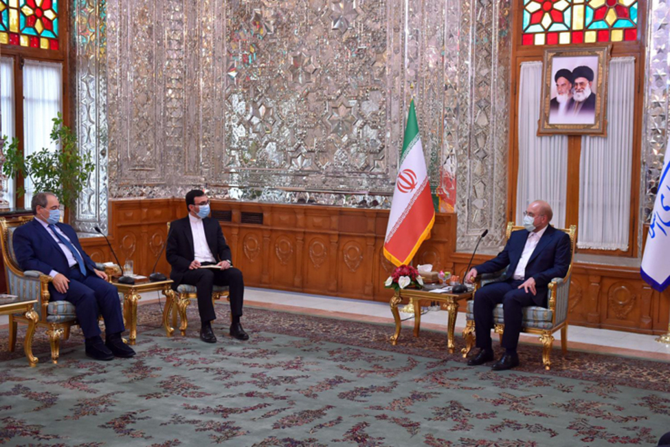 قالیباف در دیدار با وزیر خارجه سوریه: دشمن آنچه در میدان کسب نکرد را در جنگ اقتصادی دنبال می کند