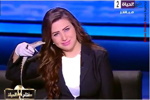 تمساح میهمان برنامه شبکه تلویزیونی مصر! + عکس