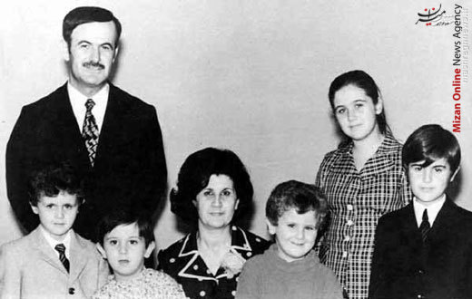 عکس خانوادگی قدیمی از مادر بشار اسد