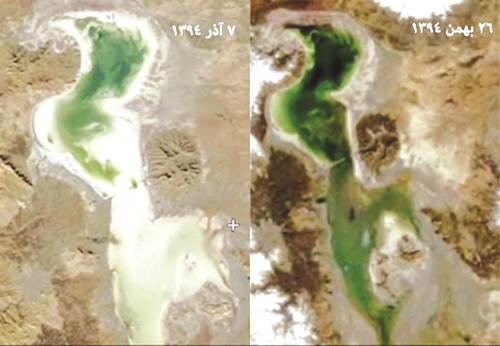 تمامی پهنه دریاچه ارومیه زیر آب رفت