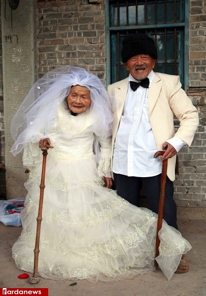 گرفتن عکس عروسی پس از ۸۸ سال