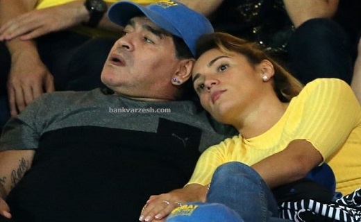 مارادونا و نامزدش در دوبی + عکس