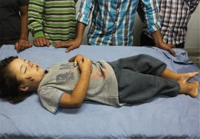 شهادت کودک فلسطینی در حمله جنگنده‌ها