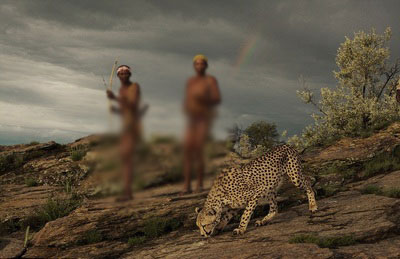 رابطه جالب شکارچیان بومی با پوزپلنگ‌ها +تصاویر