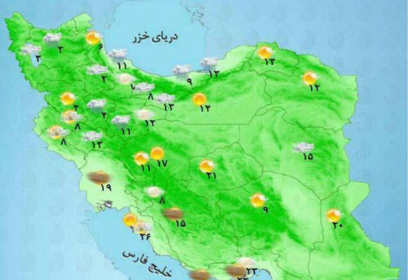 کوچ بارش ها به شرق کشور/ وزش شدید باد در تهران+نقشه استان ها