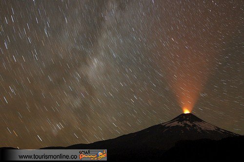 عکسی جالب از یک آتشفشان فعال در آمریکای جنوبی