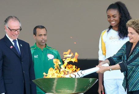 مشعل المپیک در برزیل روشن شد+ عکس