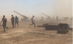 امیر نوری در توپخانه نبرد علیه داعش + فیلم