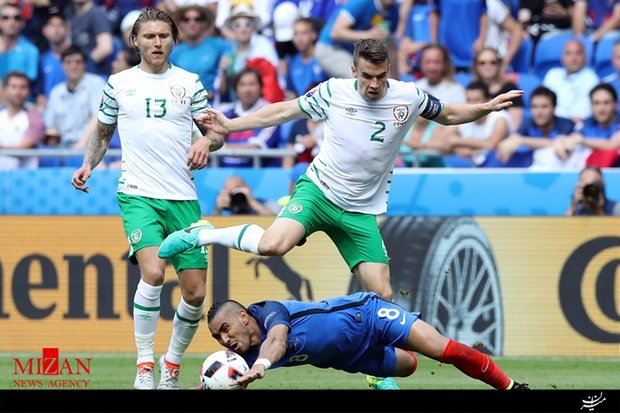 فرانسه 2-1 ایرلند جنوبی؛ صعود میزبان با دو گل گریزمان