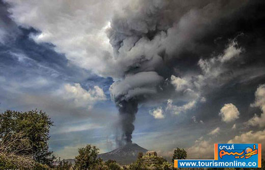 فعال شدن آتشفشان ایتالیا + عکس