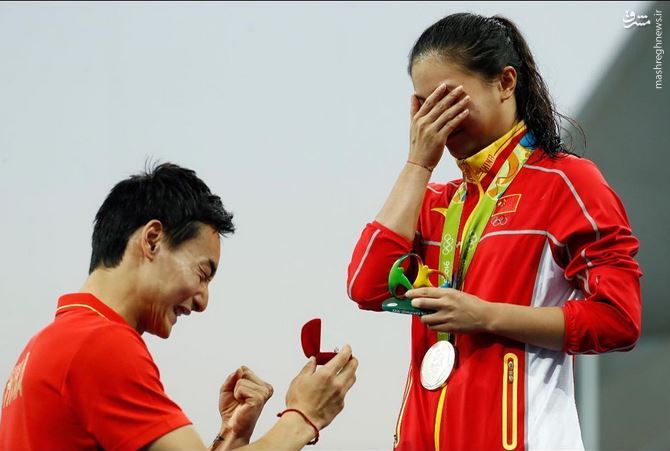 خواستگاری روی سکوی المپیک بعد از ناکامی در رسیدن مدال طلا