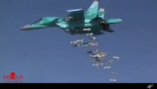 بمباران جنگنده‌های روسیه به مواضع داعش پس از پرواز از ایران + فیلم