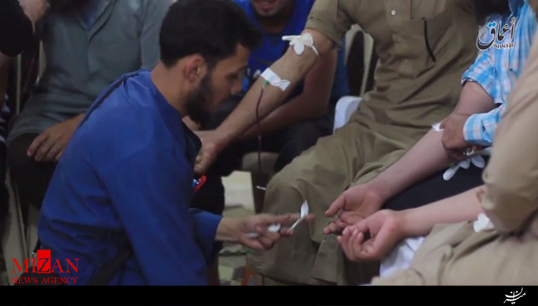خون‌گرفتن اجباری داعش از مردان سوری تا سر حد مرگ + فیلم