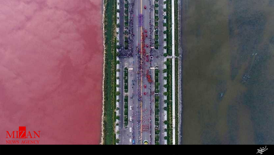 دریای مُرده چین رنگ خون به خود گرفت + فیلم