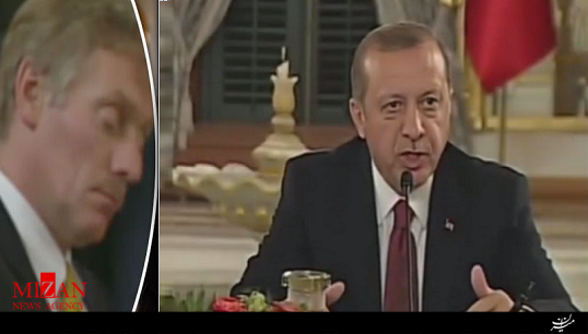 چرت سخنگوی کاخ ریاست‌جمهوری روسیه حین سخنرانی اردوغان + فیلم