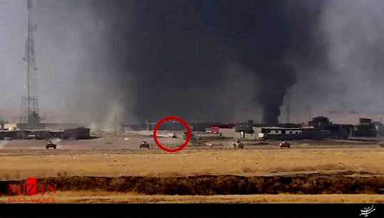 حمله خودروی انتحاری داعش به تانک عراقی + فیلم