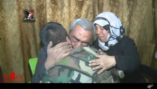 دیدار تکان‌دهنده سرباز سوری با خانواده‌اش در حلب + فیلم