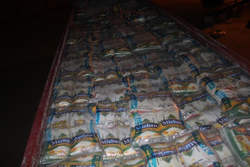 محموله 23 تنی برنج قاچاق در کنگان توقيف شد