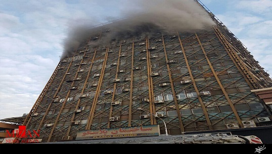 آتش‌سوزی در ساختمان پلاسکو تهران + فیلم