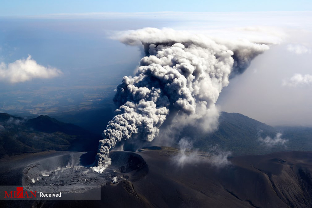 فعال شدن کوه آتشفشان در ژاپن