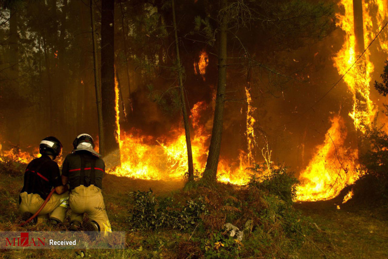 آتش سوزی در پرتغال و اسپانیا