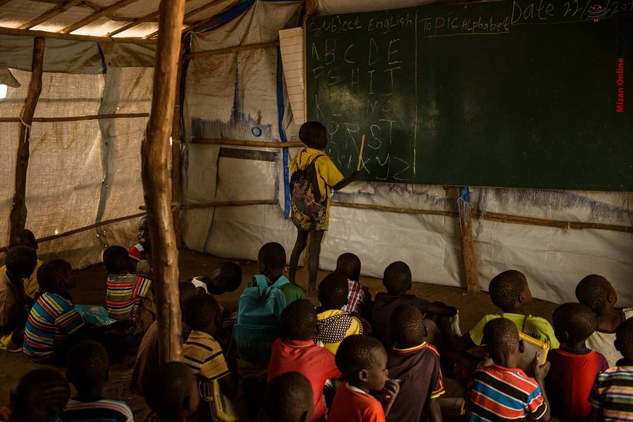 کلاس درس چادری در سودان
