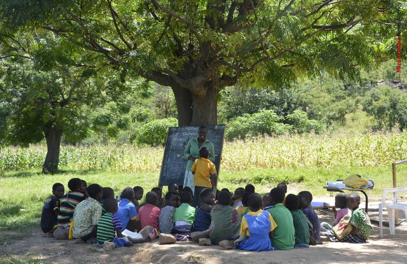 مدرسه ای در شهر مالاوی در آفریقای مرکزی 