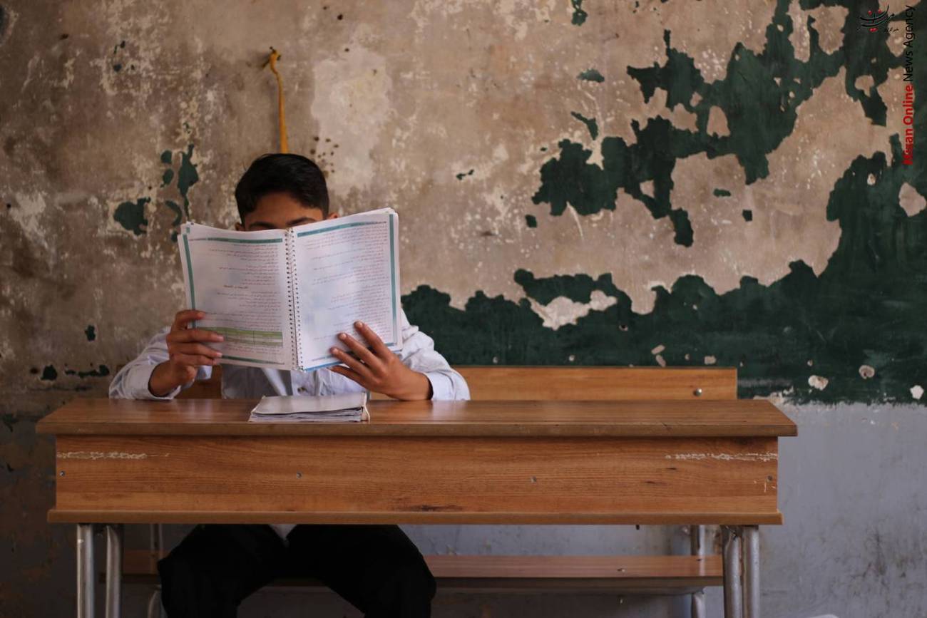 مدرسه ای در شهر حلب در کشور سوریه