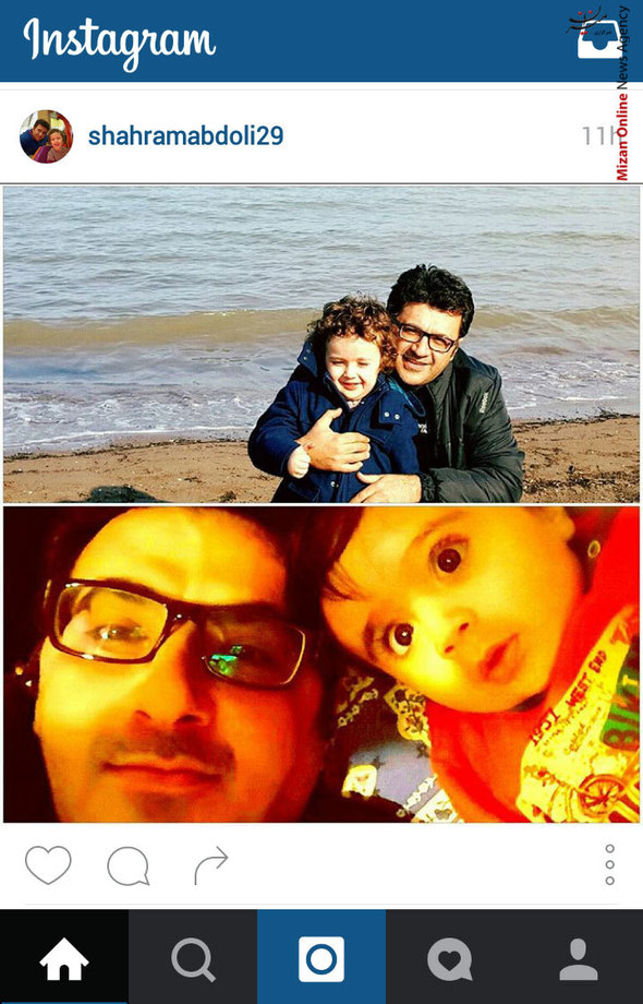 عکس های شهرام عبدلی همراه با پسرش